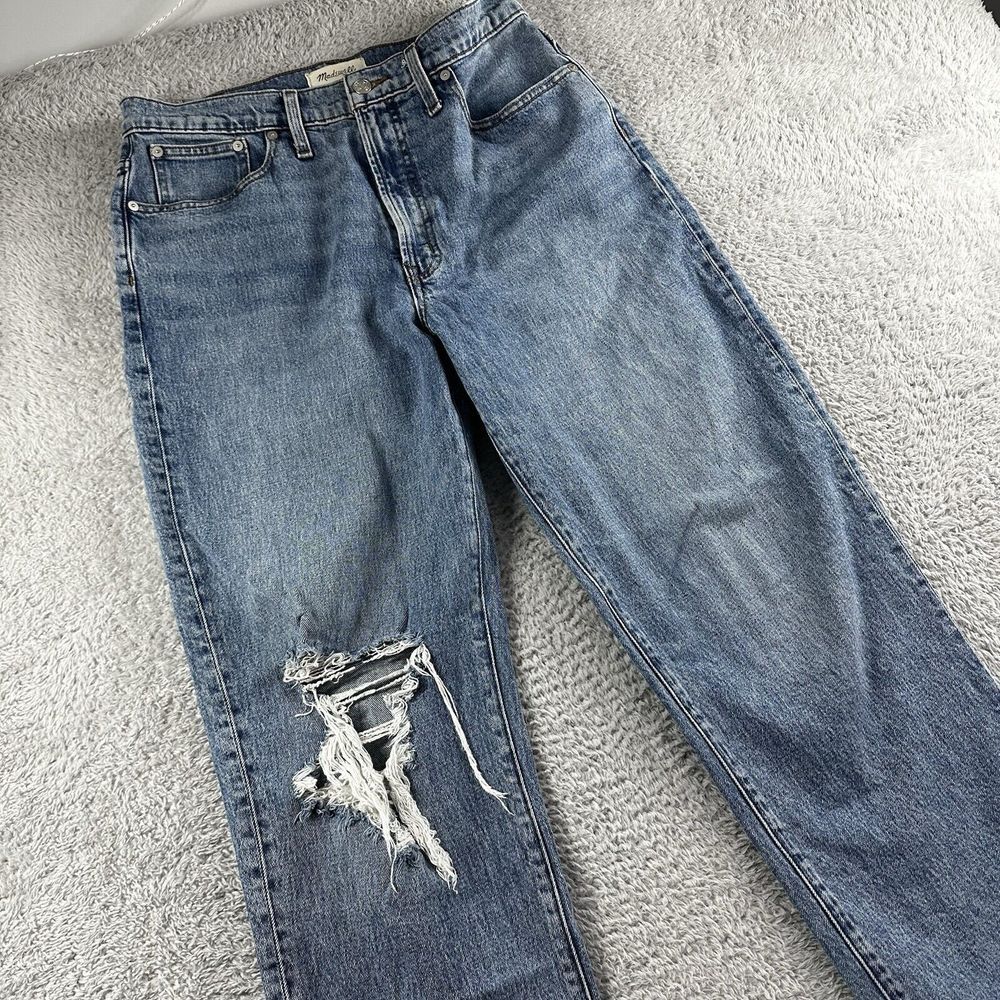 Madewell Jeans Mens 30x28 The Perfect Vintage Straight Jean Blue Distress